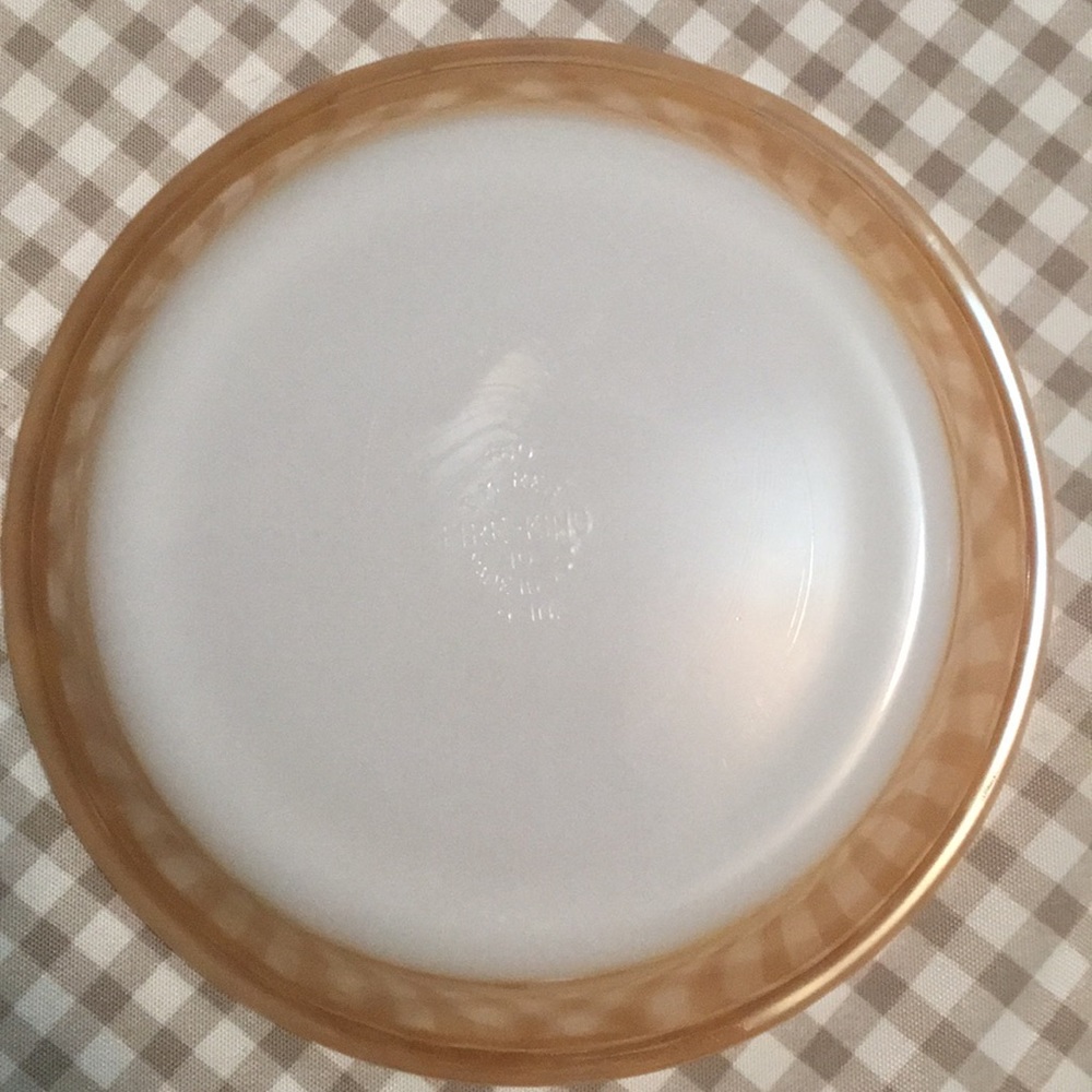 Vintage Fire King peach luster pie plate